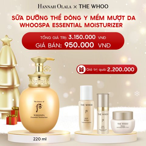  A357_DEAL 23: SỮA DƯỠNG THỂ ĐÔNG Y MỀM MƯỢT DA THE HISTORY OF WHOO WHOOSPA MOISTURIZER 220ML 