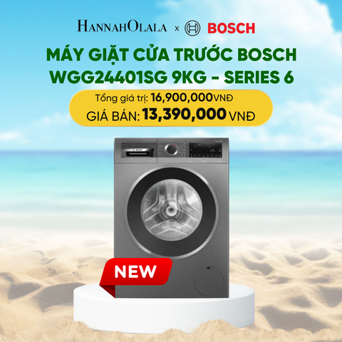  MÁY GIẶT CỬA TRƯỚC BOSCH WGG24401SG 9KG - SERIES 6 