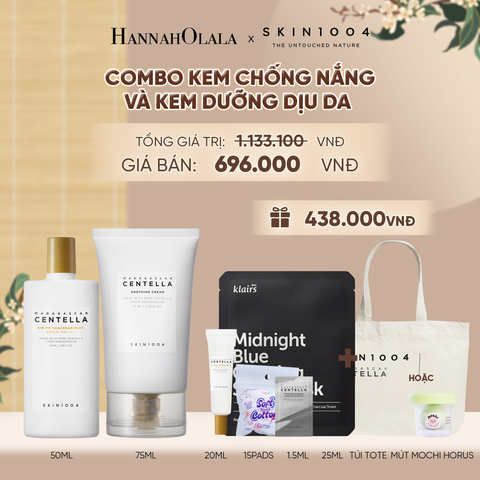  COMBO 01 PCS SKIN1004 KEM DƯỠNG MADAGASCAR CENTELLA SOOTHING CREAM 75ML + 01 PCS SKIN1004 KEM CHỐNG NẮNG MADAGASCAR CENTELLA AIR-FIT SUNCREAM PLUS 50ML - A1106 