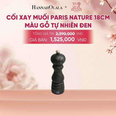  CỐI XAY MUỐI PARIS NATURE 18CM MÀU GỖ TỰ NHIÊN ĐEN - A1073 
