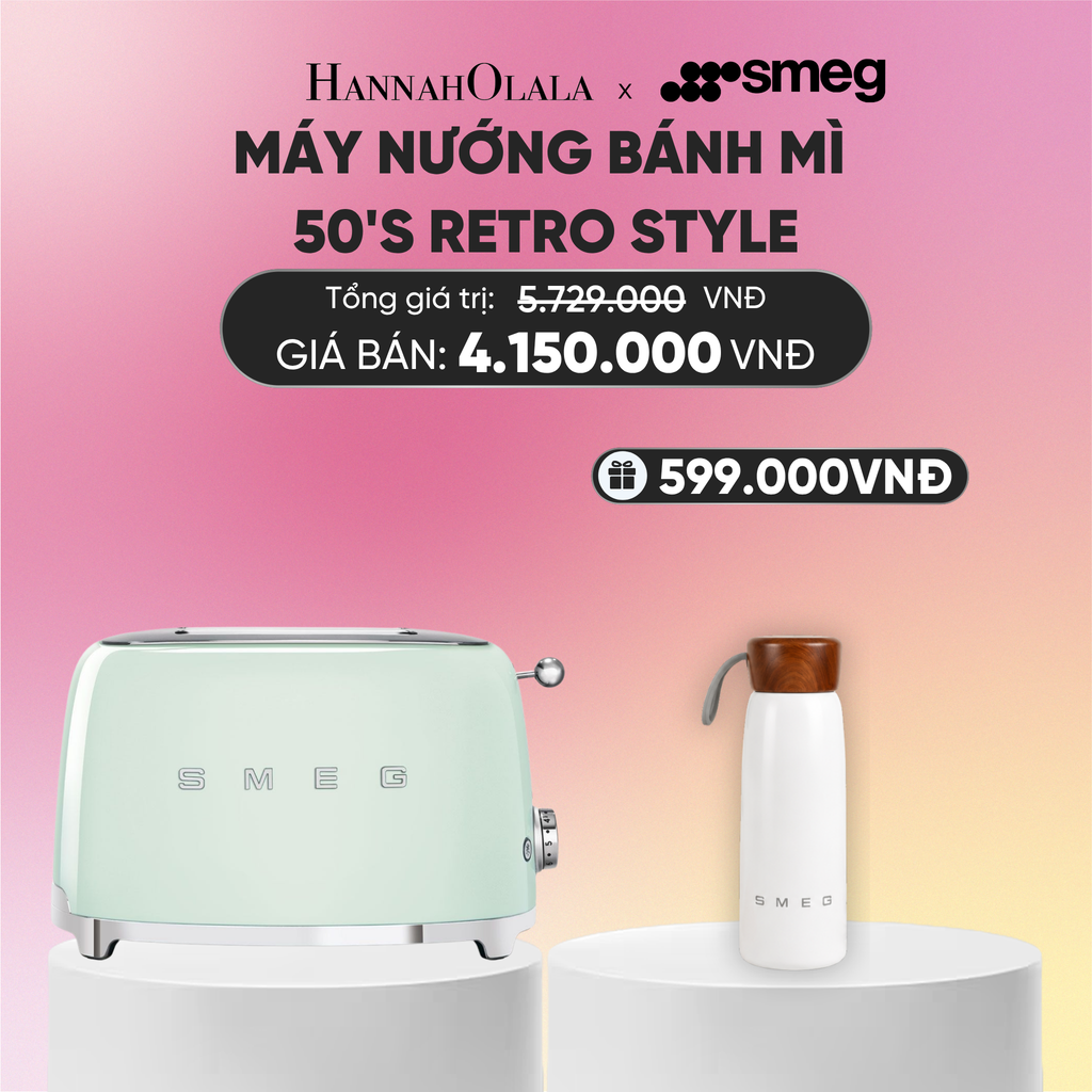  MÁY NƯỚNG BÁNH MÌ SMEG 50'S RETRO STYLE 