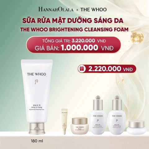  DEAL 23: SỮA RỬA MẶT DƯỠNG SÁNG DA THE WHOO GONGJINHYANG BRIGHTENING CLEANSING FOAM 180ML 