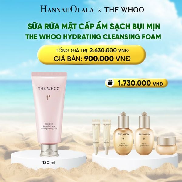  DEAL 23: SỮA RỬA MẶT CẤP ẨM SẠCH BỤI MỊN THE WHOO GONGJINHYANG HYDRATING CLEANSING FOAM 180ML 