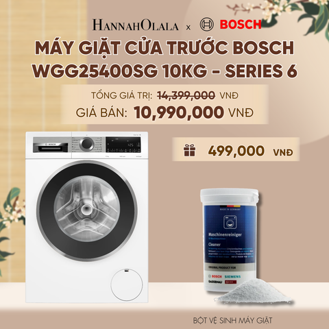  [MỚI] MÁY GIẶT CỬA TRƯỚC BOSCH WGG25400SG 10KG - SERIES 6 - A1299 