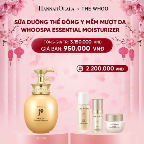  DEAL 23: SỮA DƯỠNG THỂ ĐÔNG Y MỀM MƯỢT DA THE HISTORY OF WHOO WHOOSPA MOISTURIZER 220ML 