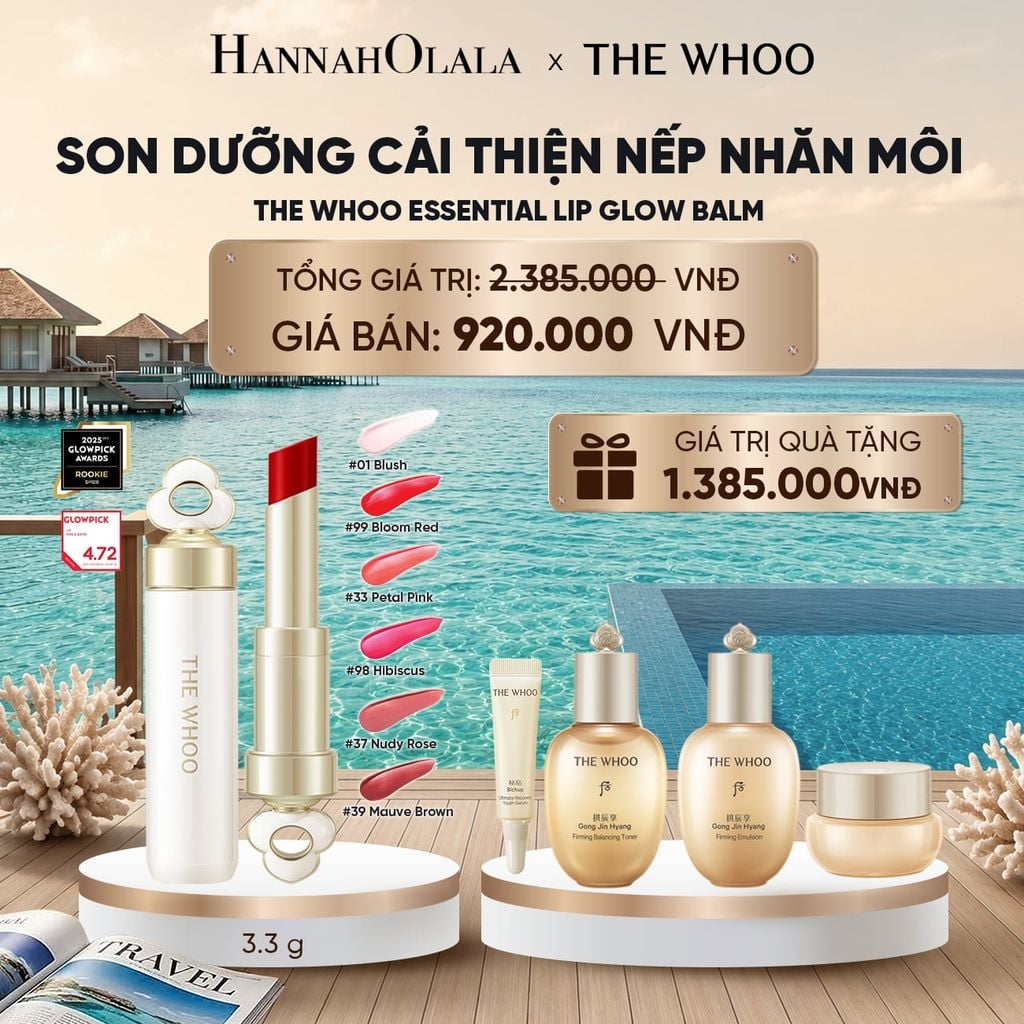  SON DƯỠNG CẢI THIỆN NẾP NHĂN MÔI THE WHOO ESSENTIAL LIP GLOW BALM_ D493 
