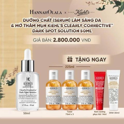  DƯỠNG CHẤT (SERUM) VITAMIN C GIÚP DA TRÔNG CĂNG BÓNG SAU 7 NGÀY KIEHL'S CLEARLY CORRECTIVE™ DARK SPOT SOLUTION 50ML - A299 