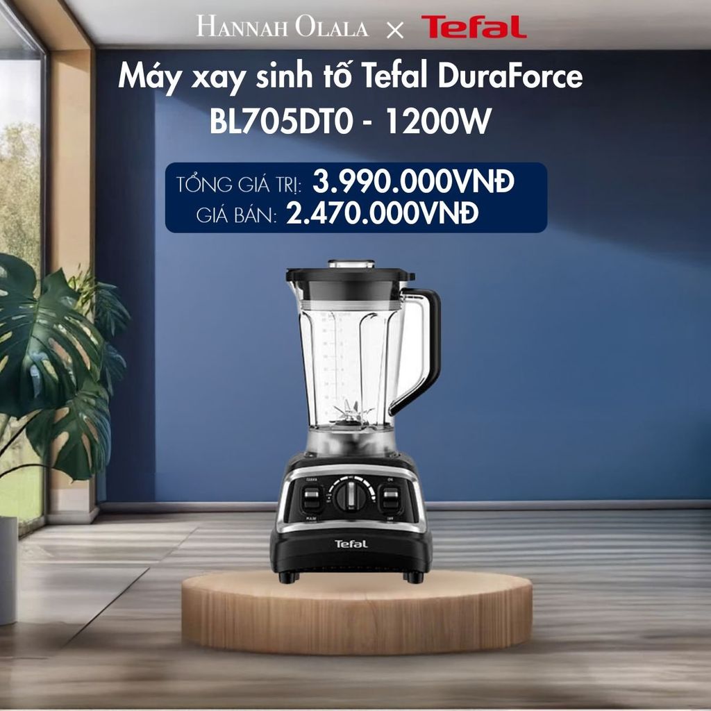  M118_DEAL 7.2: MÁY XAY SINH TỐ TEFAL DURAFORCE BL705DT0 - 1200W 