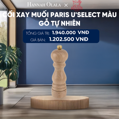  CỐI XAY MUỐI PARIS U'SELECT 15CM MÀU GỖ TỰ NHIÊN 