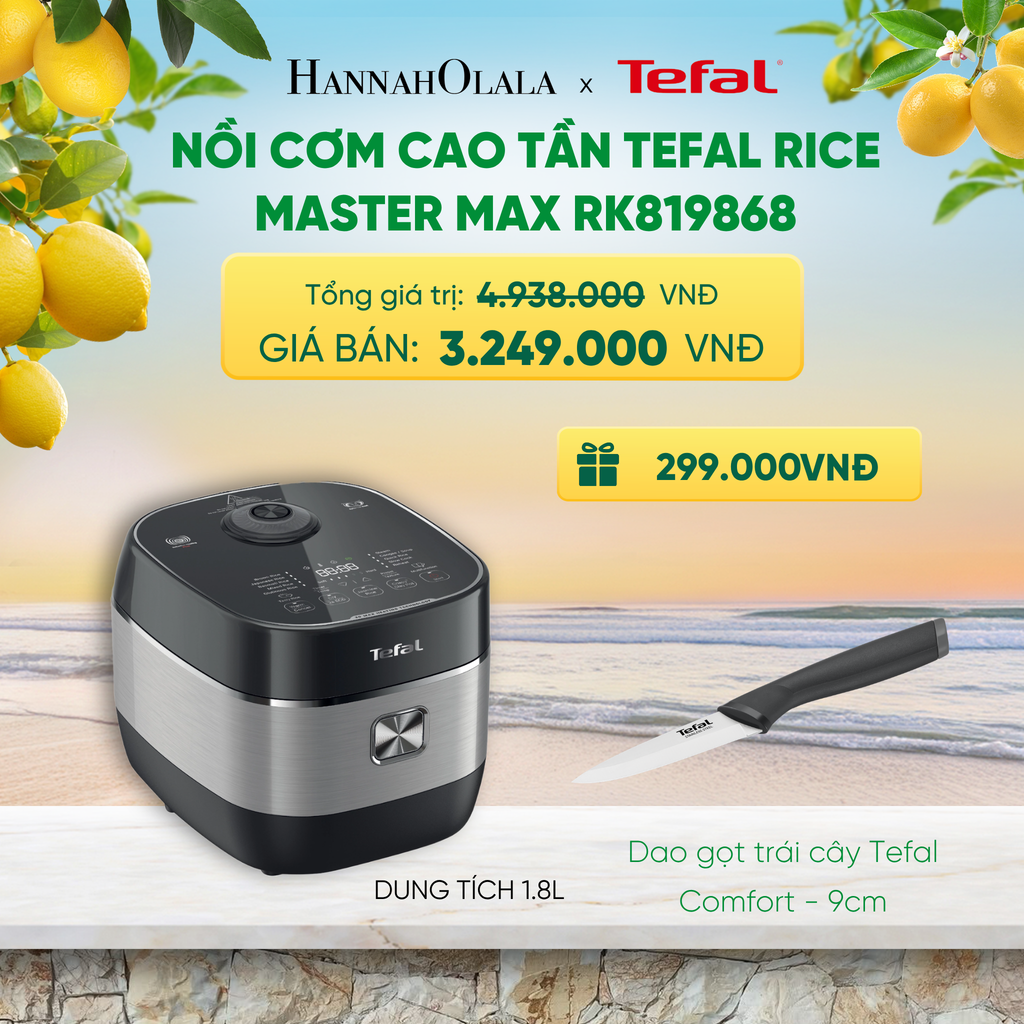  NỒI CƠM CAO TẦN TEFAL RICE MASTER MAX RK819868 -1.8L 