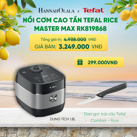  NỒI CƠM CAO TẦN TEFAL RICE MASTER MAX RK819868 -1.8L 