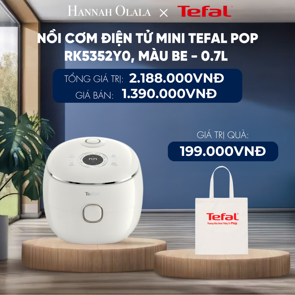  NỒI CƠM ĐIỆN TỬ MINI TEFAL POP - 0.7L ​ - DEAL 25 