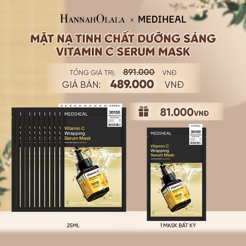  MEDIHEAL MẶT NẠ WRAPPING SERUM MASK 25ML (COMBO 10 MIẾNG) BẤT KỲ - A1076 