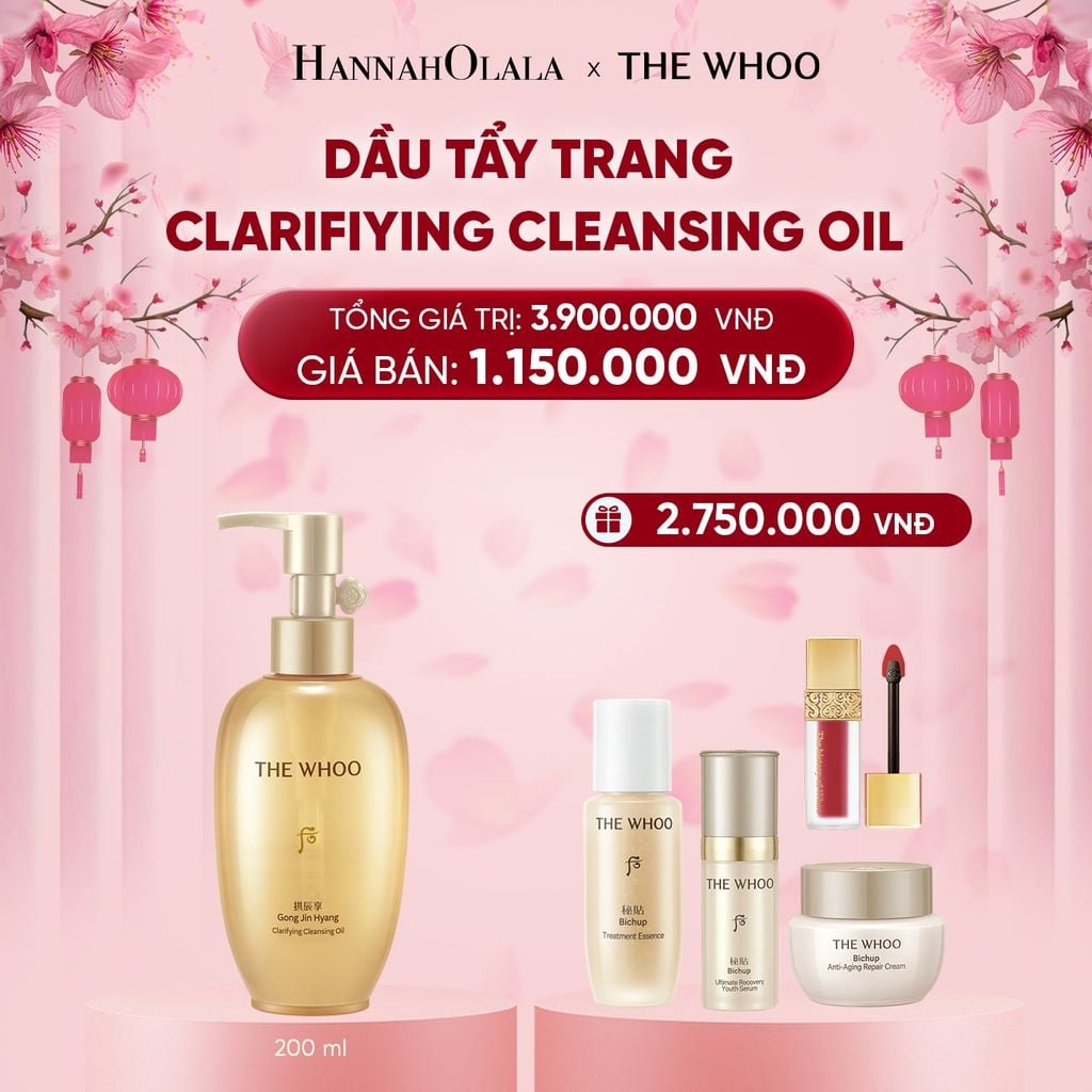  DEAL 24: DẦU TẨY TRANG THE WHOO GONG JIN HYANG CLARIFIYING CLEANSING OIL 200ML 