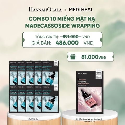 MEDIHEAL MẶT NẠ WRAPPING SERUM MASK 25ML (COMBO 10 MIẾNG) BẤT KỲ - A1478 