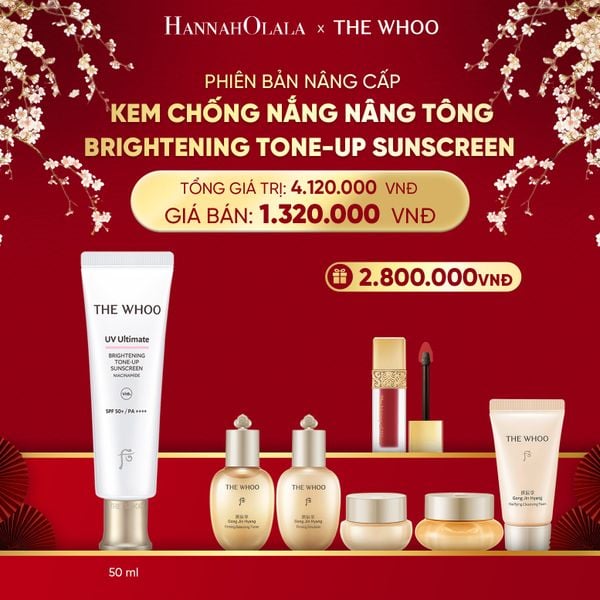  DEAL 25: PHIÊN BẢN NÂNG CẤP - KEM CHỐNG NẮNG NÂNG TÔNG THE WHOO UV ULTIMATE BRIGHTENING TONE-UP SUNSCREEN 