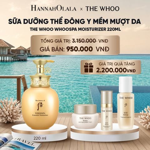  SỮA DƯỠNG THỂ ĐÔNG Y MỀM MƯỢT DA THE HISTORY OF WHOO WHOOSPA MOISTURIZER 220ML_ D726 