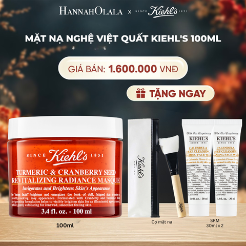  MẶT NẠ NGHỆ VÀ VIỆT QUẤT KIEHL'S GIÚP LÀM SÁNG DA KIEHL'S TURMERIC & CRANBERRY SEED ENERGIZING RADIANCE MASQUE - A140 