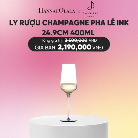  LY RƯỢU VANG PHA LÊ ZWIESEL INK CHÂN ĐẾ MÀU XANH DƯƠNG MIDNIGHT 