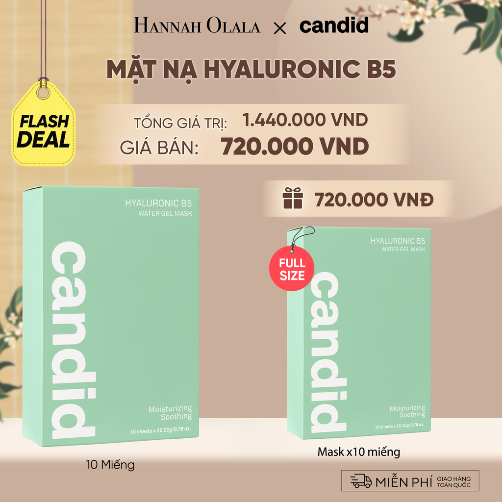  MUA 1 TẶNG 1: HỘP 10 MIẾNG MẶT NẠ CẤP ẨM B5 