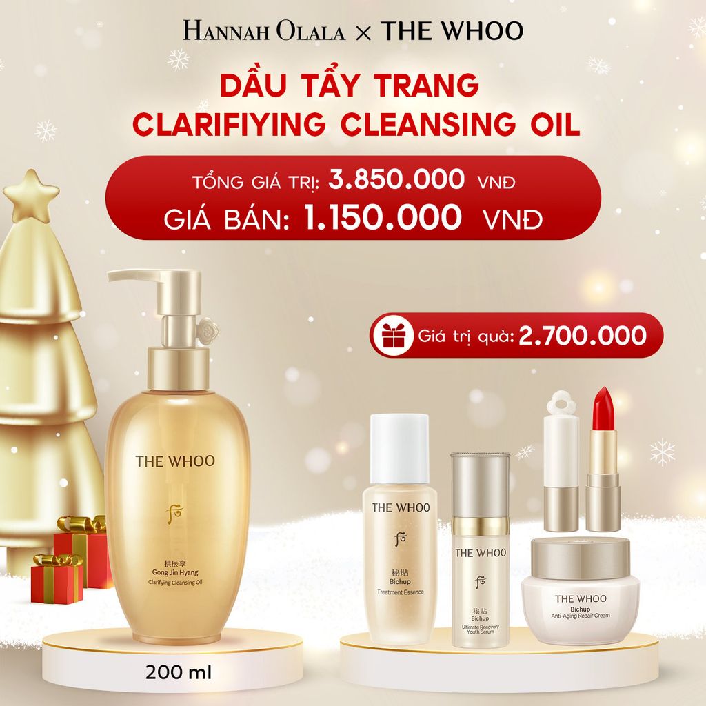  A358_DEAL 24: DẦU TẨY TRANG THE WHOO GONG JIN HYANG CLARIFIYING CLEANSING OIL 200ML 