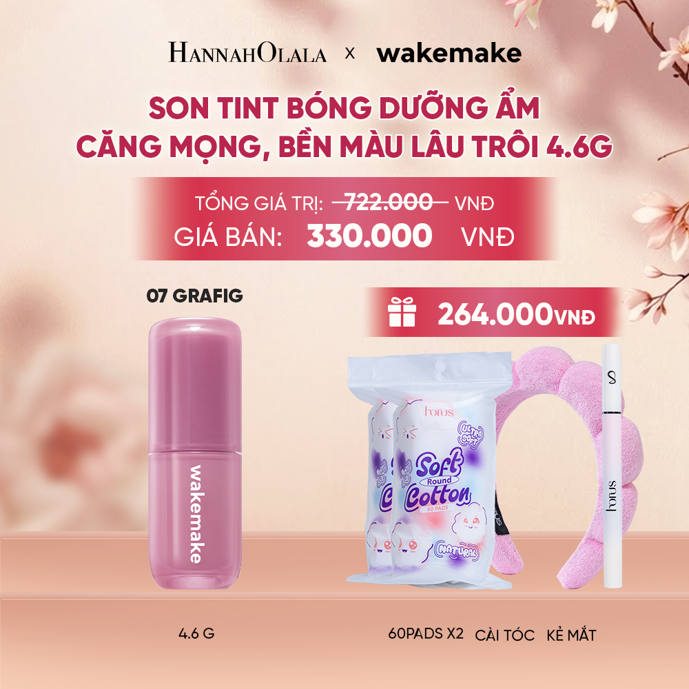  SON TINT BÓNG WAKEMAKE WATERFUL GLOW TINT DƯỠNG ẨM CĂNG MỌNG, BỀN MÀU LÂU TRÔI - A1762 
