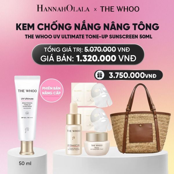  PHIÊN BẢN NÂNG CẤP - BỘ KEM CHỐNG NẮNG NÂNG TÔNG THE WHOO UV ULTIMATE BRIGHTENING TONE-UP SUNSCREEN 50ML - DEAL BK_A168 