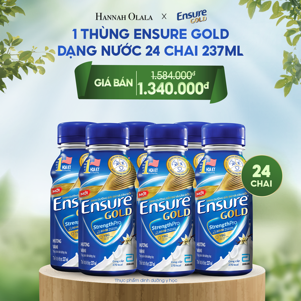  DEAL 14: 1 THÙNG ENSURE GOLD DẠNG NƯỚC 24 CHAI 237ML 