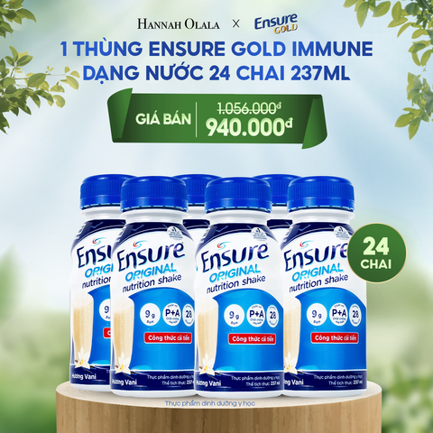  DEAL 13: 1 THÙNG ENSURE GOLD IMMUNE DẠNG NƯỚC 24 CHAI 237ML 