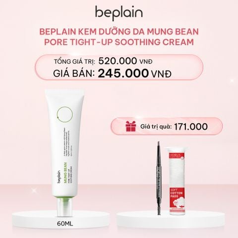  E758_DEAL 2: BEPLAIN KEM DƯỠNG DA MUNG BEAN PORE TIGHT-UP SOOTHING CREAM 60ML 