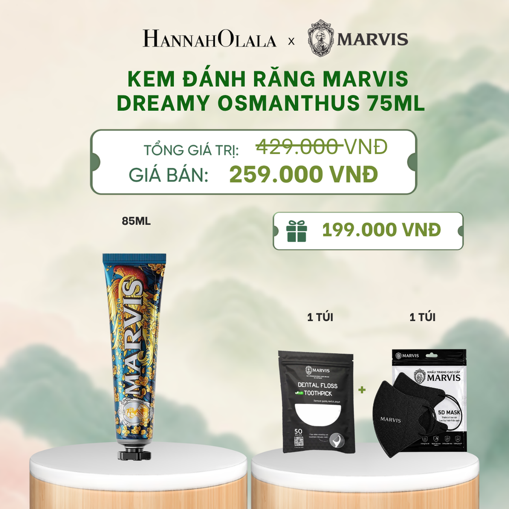  KEM ĐÁNH RĂNG MARVIS TUÝP FULLSIZE 75/85ML TRẮNG RĂNG THƠM MIỆNG - DEAL 3 - A987 