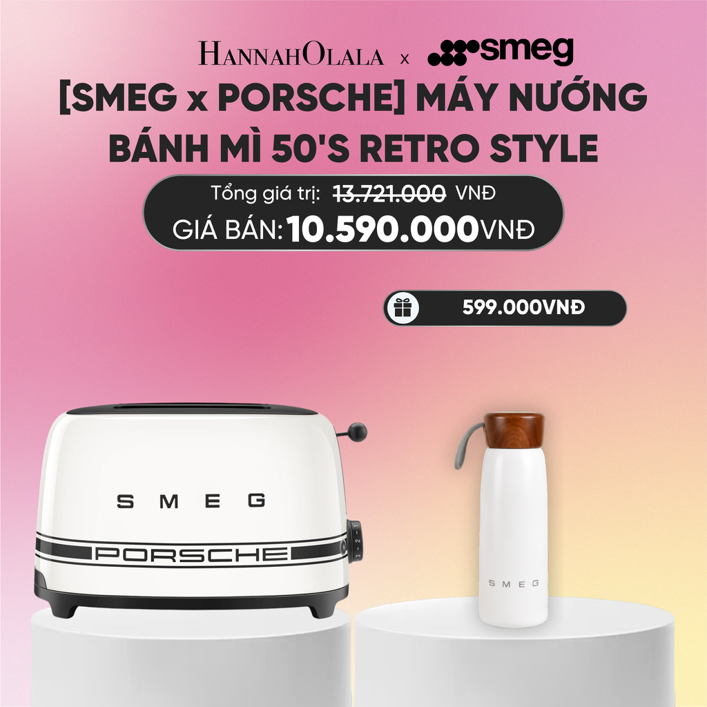  MÁY NƯỚNG BÁNH MÌ SMEG X PORSCHE TSF01PCWEU, MÀU TRẮNG _ TSF01PSGEU, MÀU XANH LÁ 