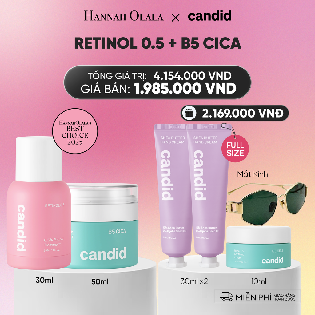  RETINOL 0.5 & B5 CICA BỘ ĐÔI LÀM MỜ NẾP NHĂN VÀ DƯỠNG ẨM PHỤC HỒI CHUYÊN SÂU - DEAL 25:_A1990 