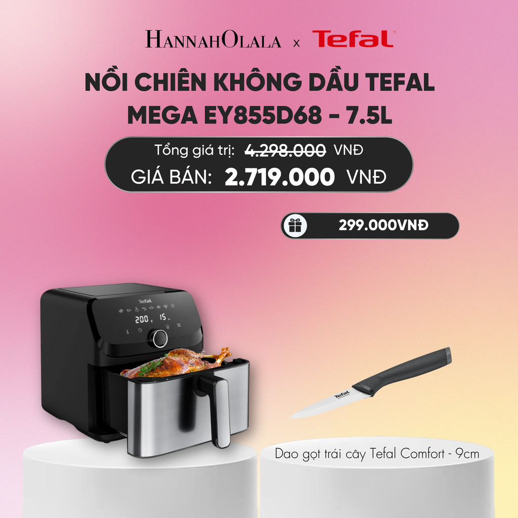  NỒI CHIÊN KHÔNG DẦU TEFAL MEGA EY855D68 - 7.5L_A383 