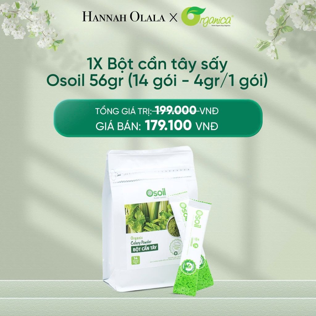  DEAL 25: BỘT CẦN TÂY SẤY OSOIL 56GR (14 GÓI - 4GR/1 GÓI) 