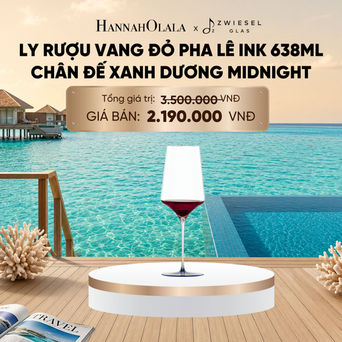  LY RƯỢU VANG PHA LÊ ZWIESEL INK CHÂN ĐẾ MÀU XANH DƯƠNG MIDNIGHT_ D1014 