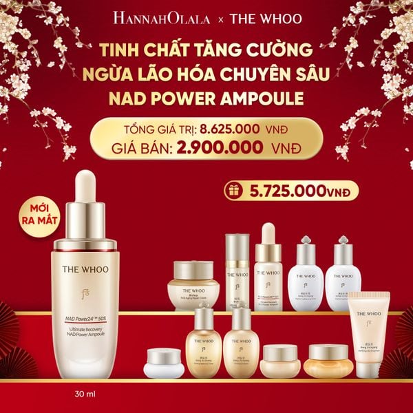 A599_DEAL 15: MỚI RA MẮT - BỘ TINH CHẤT TĂNG CƯỜNG NGỪA LÃO HÓA CHUYÊN SÂU THE WHOO BICHUP ULTIMATE RECOVERY NAD POWER AMPOULE 30ML SPECIAL SET 
