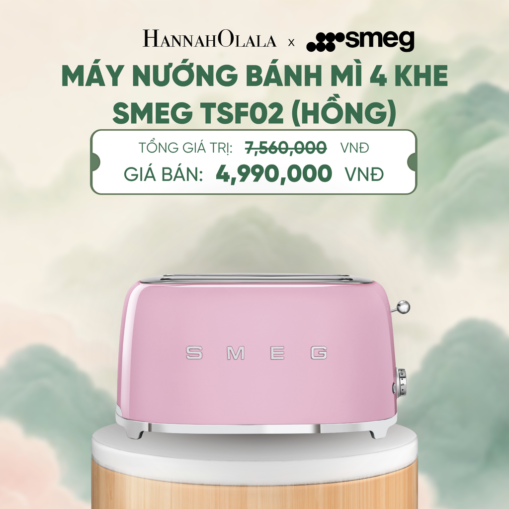  MÁY NƯỚNG BÁNH MÌ 4 KHE SMEG TSF02 - A1863 
