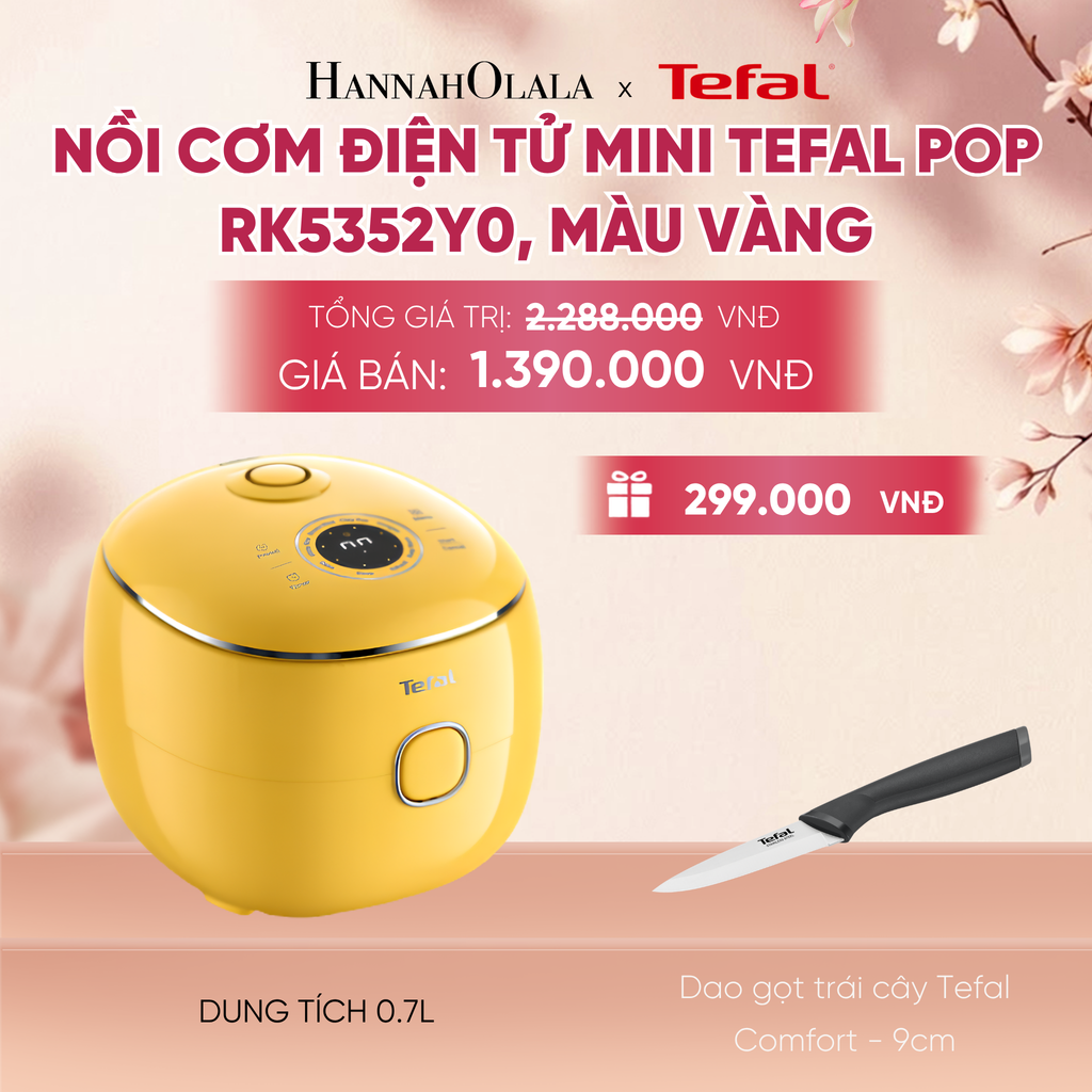  NỒI CƠM ĐIỆN TỬ MINI TEFAL POP RK5352Y0 - 0.7L ​ - A469 