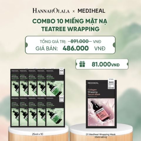  MEDIHEAL MẶT NẠ WRAPPING SERUM MASK 25ML (COMBO 10 MIẾNG) BẤT KỲ - A1478 