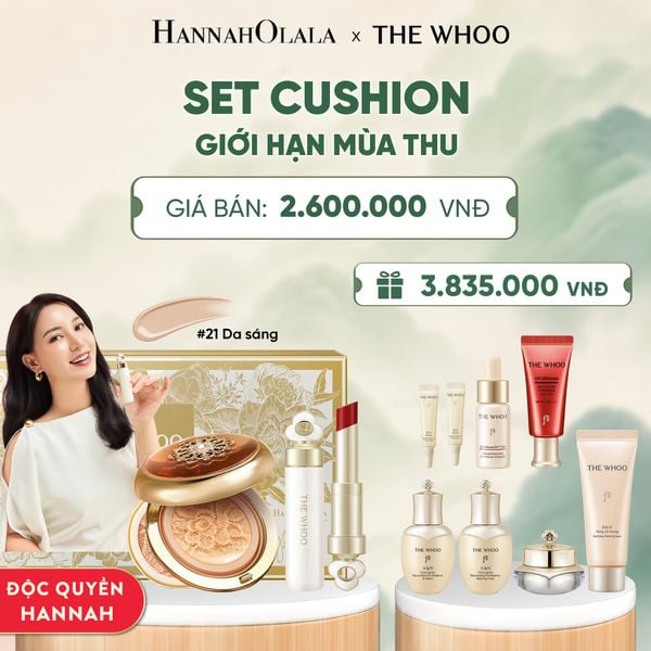  ĐỘC QUYỀN HANNAH OLALA - CUSHION NGỪA LÃO HÓA WHOO CHEONGIDAN ESSENCE CUSHION SPF50+/PA+++ - MÀU 21 - A313 