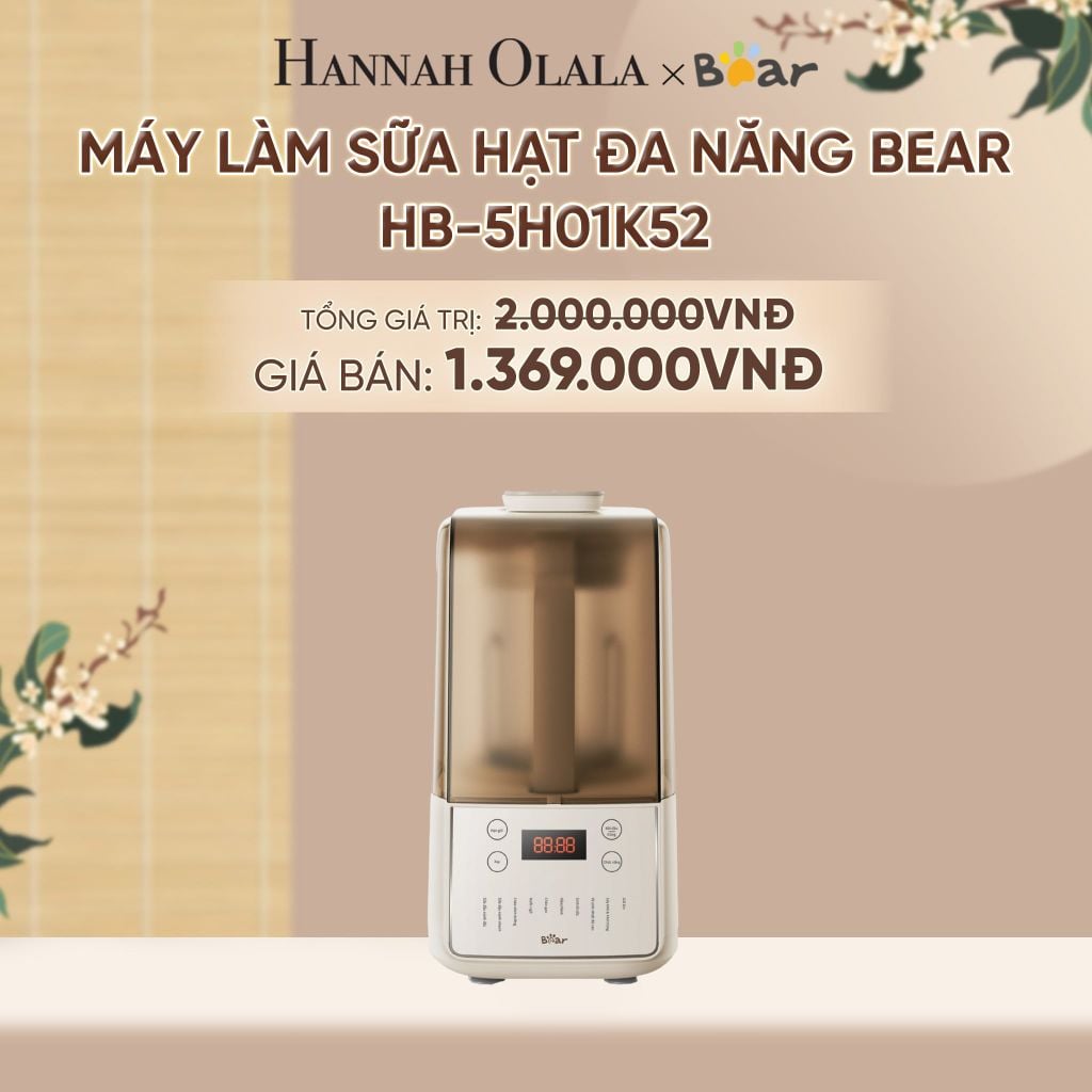  MÁY LÀM SỮA HẠT ĐA NĂNG BEAR HB-5H01K52 - A1599 