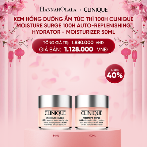  E17_DEAL 2: KEM HỒNG DƯỠNG ẨM TỨC THÌ 100H CLINIQUE MOISTURE SURGE 100H AUTO-REPLENISHING HYDRATOR - MOISTURIZER 50ML 
