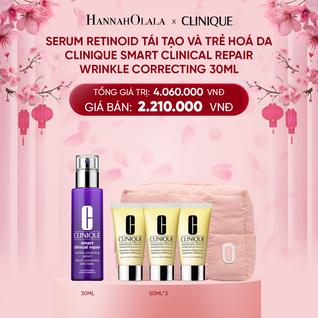  E18_DEAL 3: SERUM RETINOID TÁI TẠO VÀ TRẺ HOÁ DA CLINIQUE SMART CLINICAL REPAIR WRINKLE CORRECTING 30ML 