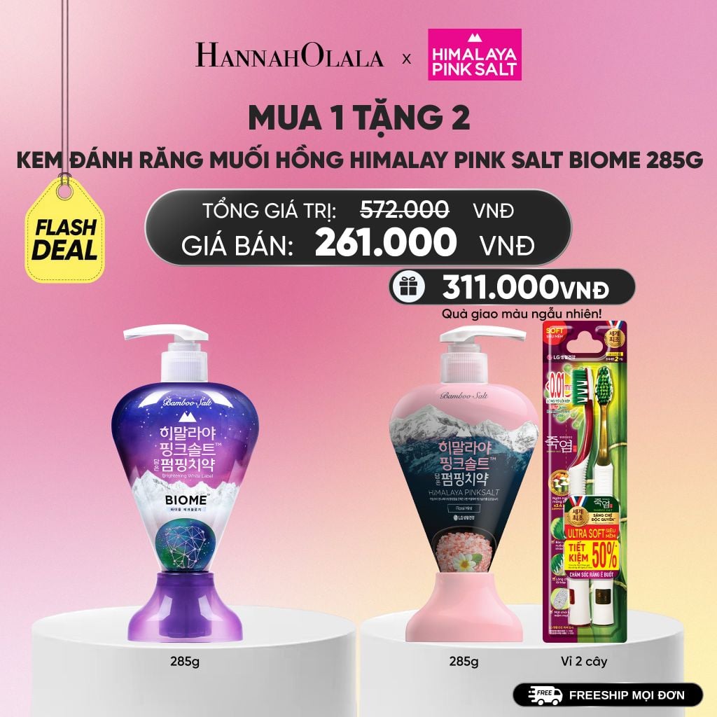  KEM ĐÁNH RĂNG DẠNG VÒI HIMALAY PINK SALT PUMPING BRIGHT 285G_A1433 