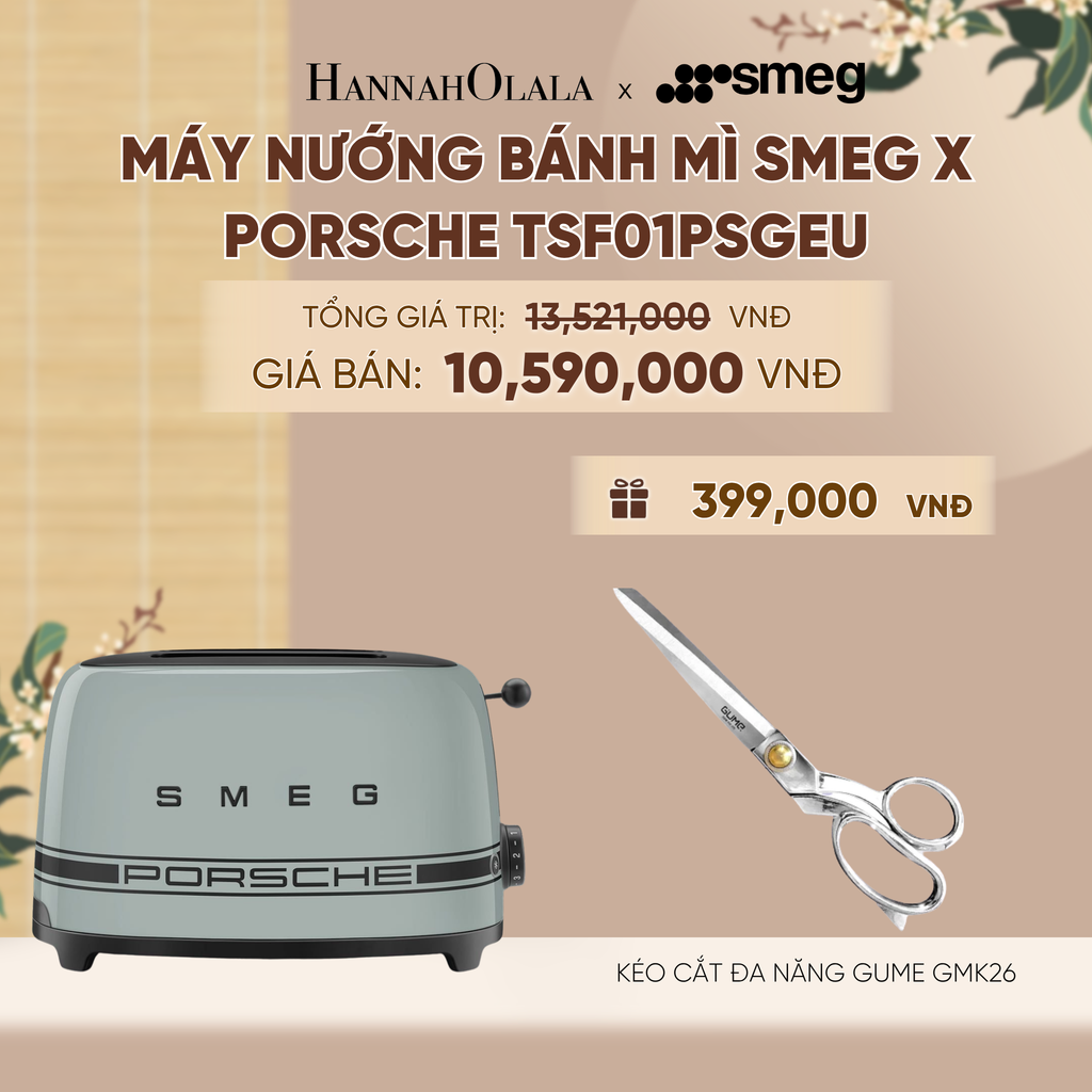  MÁY NƯỚNG BÁNH MÌ SMEG X PORSCHE TSF01PSGEU - A2292 