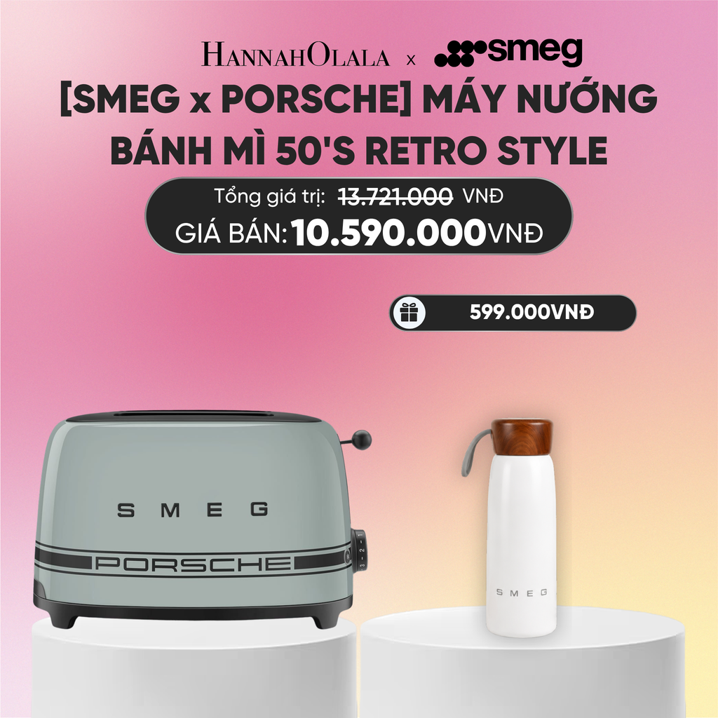  MÁY NƯỚNG BÁNH MÌ SMEG X PORSCHE TSF01PCWEU, MÀU TRẮNG _ TSF01PSGEU, MÀU XANH LÁ 