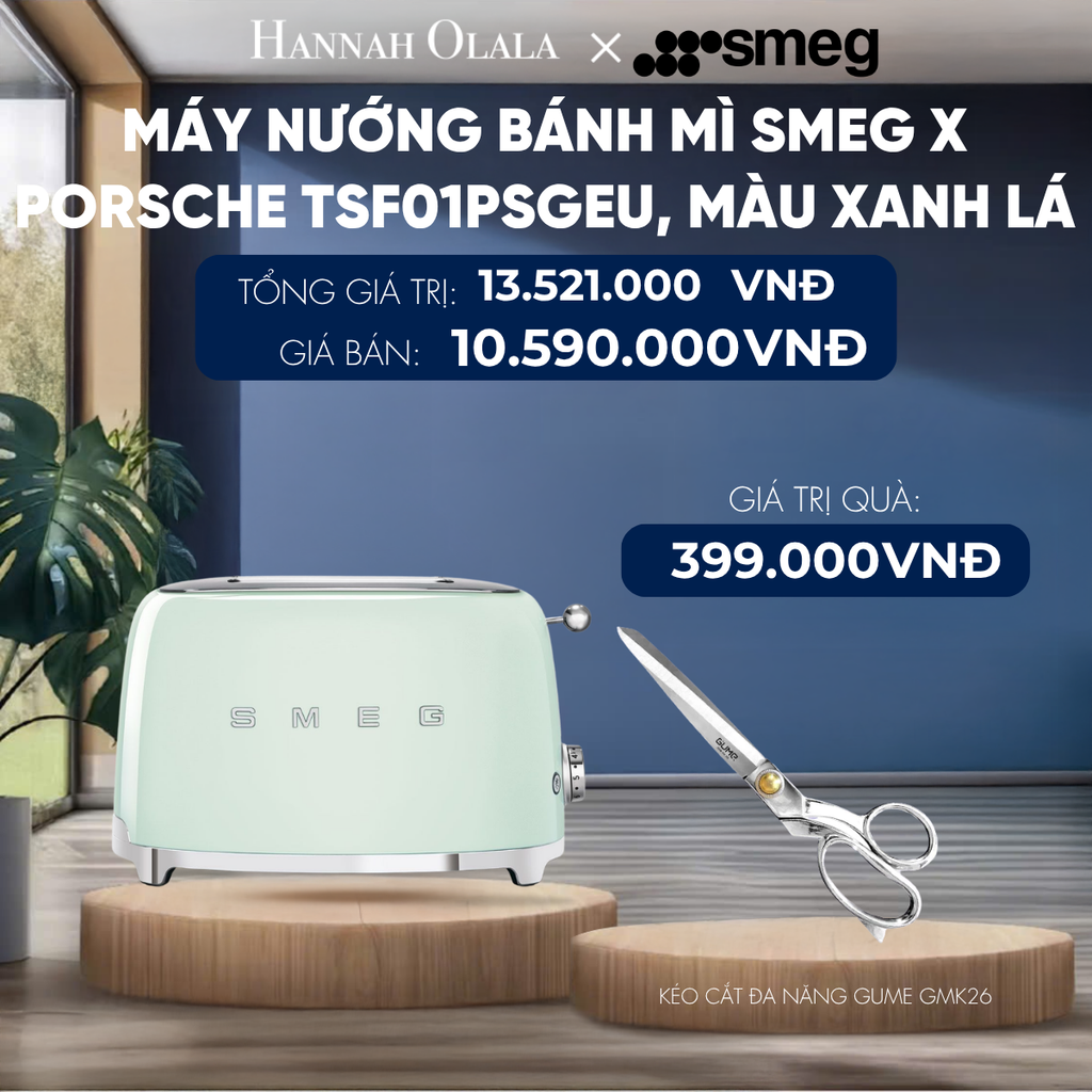  MÁY NƯỚNG BÁNH MÌ SMEG X PORSCHE 