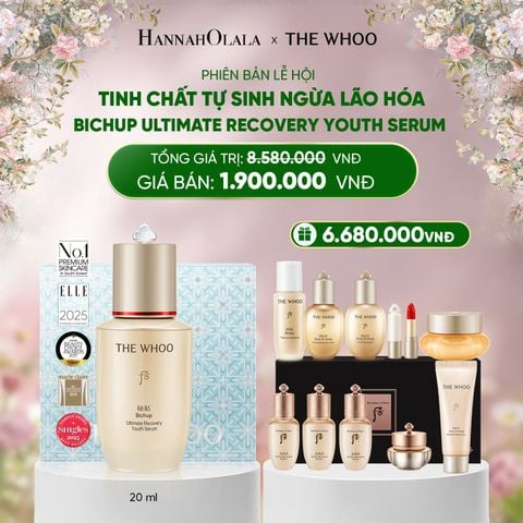  E130_DEAL 56: PHIÊN BẢN LỄ HỘI - BỘ TINH CHẤT TỰ SINH NGỪA LÃO HOÁ THẾ HỆ 4 THE WHOO BICHUP ULTIMATE RECOVERY YOUTH SERUM ADVENT CALENDAR 