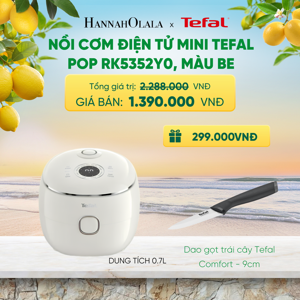  NỒI CƠM ĐIỆN TỬ MINI TEFAL POP RK5352Y0 0.7L ​ 